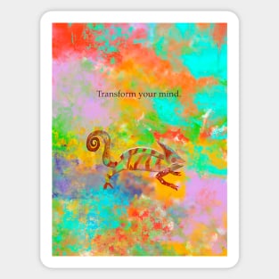 Transform your mind, chameleon spirt animals Sticker